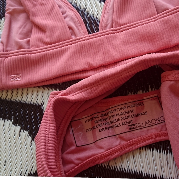 Billabong Sand Dunes Ribbed Bikini Set Dusty Rose - Picture 9 of 15